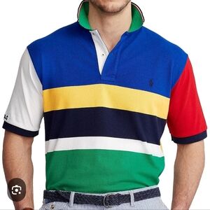 Gently worn multicolor Striped Polo Shirt
